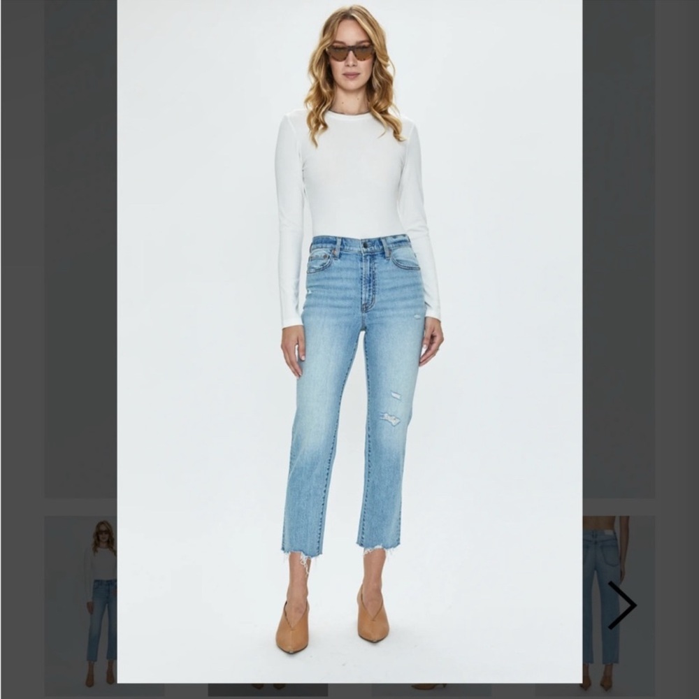 New! Pistola Charlie High Rise Classic Straight‎ Ankle Sz 26 $148